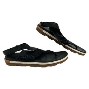Sorel Black Open Toe Torpedo Sandals | Size 8 - Perfect for Any Occasion